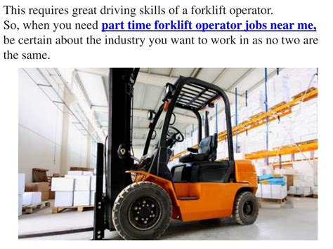 temp to perm. . Part time forklift operator jobs